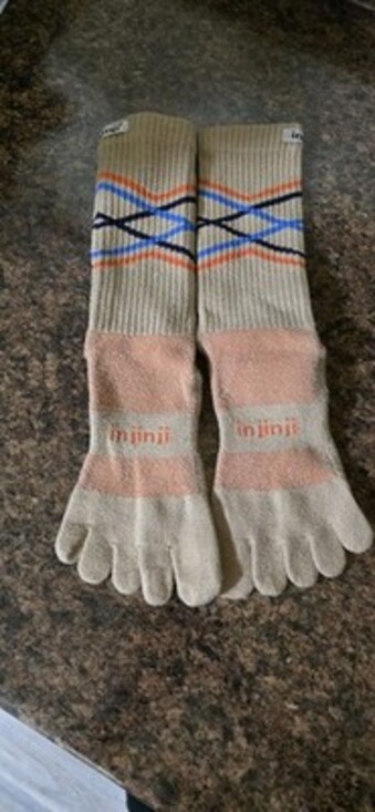 Injinji Run Lightweight Crew Toe Socks Lightweight Running & Walking Socks Small - Picture 7 of 9